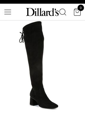 Gianni Bini Black Over-the-Knee Block Heel Boots